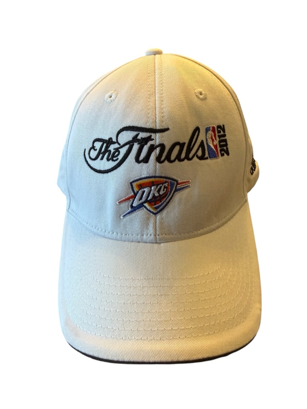 NBA OKC Thunder Finals 2012 White Baseball Cap By Adidas Adjustable